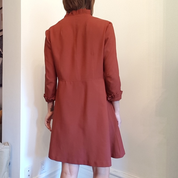 Relaxed fit Brown/Terracotta Vintage Dress - Picture 2 of 4